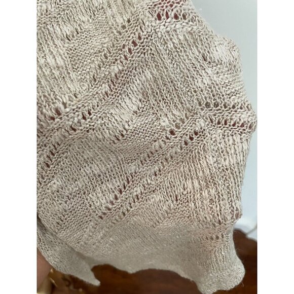 Eileen Fisher Petite Short Sleeve Open Front Linen Viscose Cardigan Sweater PS - Picture 5 of 7